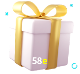 Receba seus bônus de boas-vindas no 58e